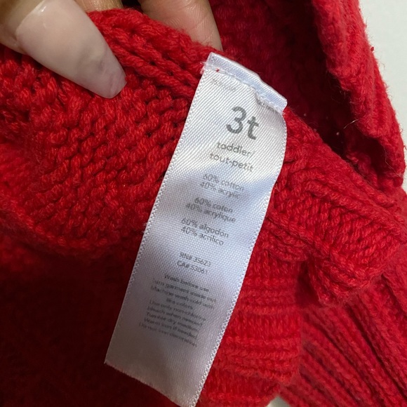 Girls Like New Red Turtleneck poncho sweater - Picture 4 of 4